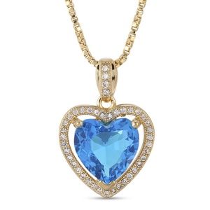 New Vanessa Mooney THE MINI HEART NECKLACE BLUE